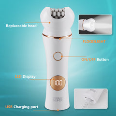 5-in-1 Electric Epilator Kit with Digital Display – WINNINGSTAR