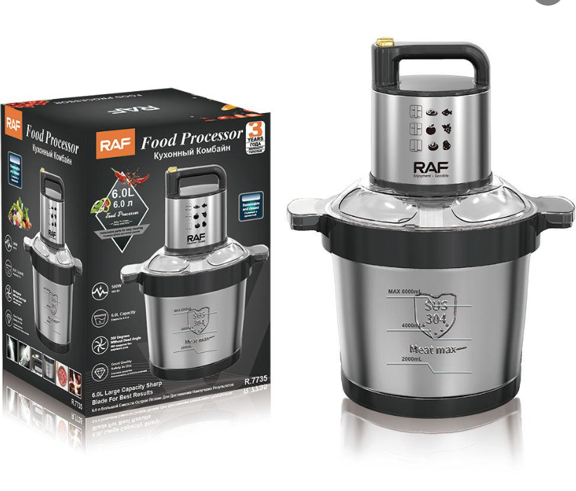 6L Food Processor with 10 Blades – RAF