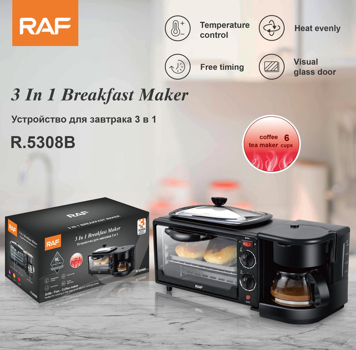 3-in-1 Breakfast Maker, Model R-5308B – RAF