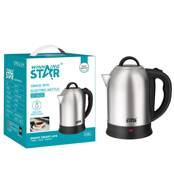 3L Electric Kettle with Boil-Dry Protection and Automatic Shut-Off – WINNINGSTAR