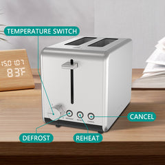 Premium Brushed Steel 2-Slice Toaster – WINNINGSTAR