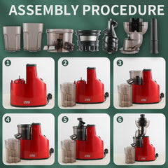 Juicer with PP Cup and 304 Stainless Steel Strainer – WINNINGSTAR