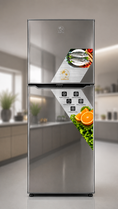 138L Lockable Double-Door Fridge Freezer – EMIRATE