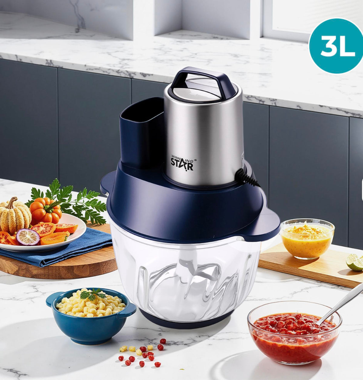 3L Multifunction Electric Food Processor – WINNINGSTAR