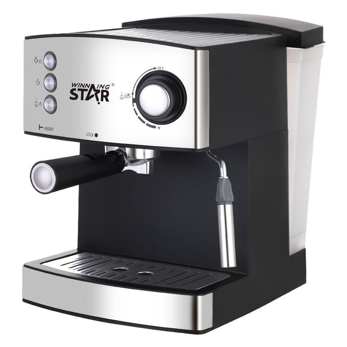 1.6L Espresso Coffee Machine with Milk Frother – WINNINGSTAR