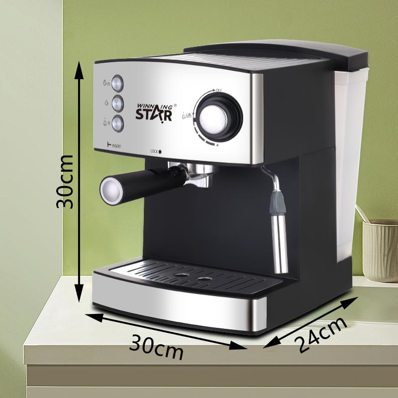 1.6L Espresso Coffee Machine with Milk Frother – WINNINGSTAR