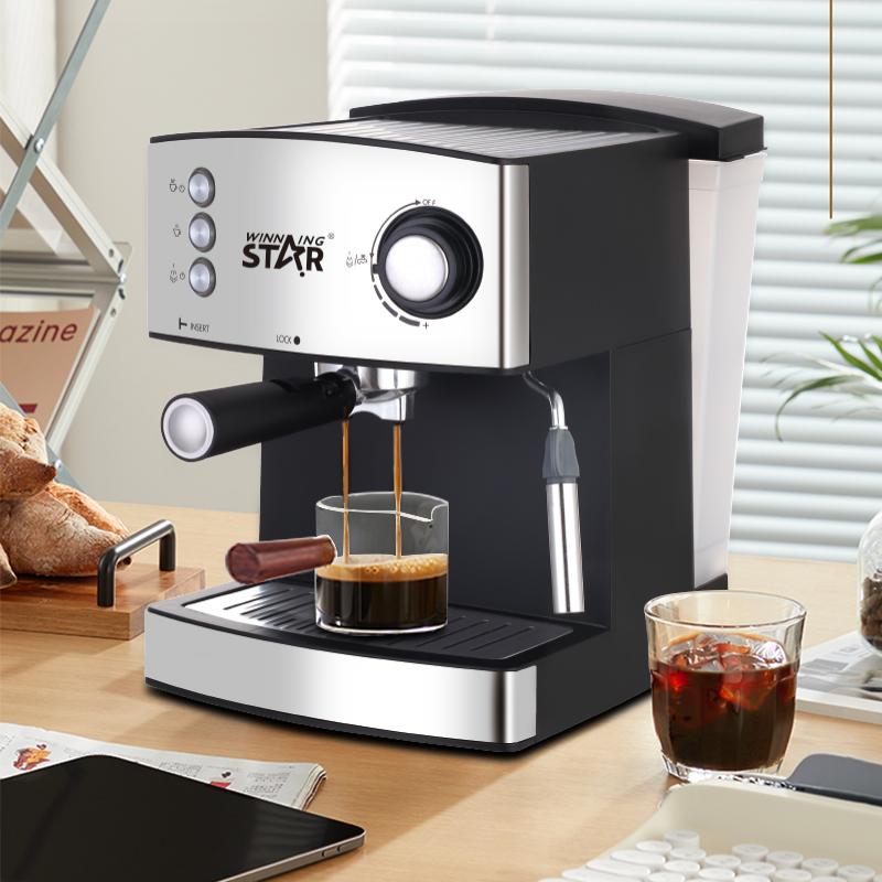 1.6L Espresso Coffee Machine with Milk Frother – WINNINGSTAR