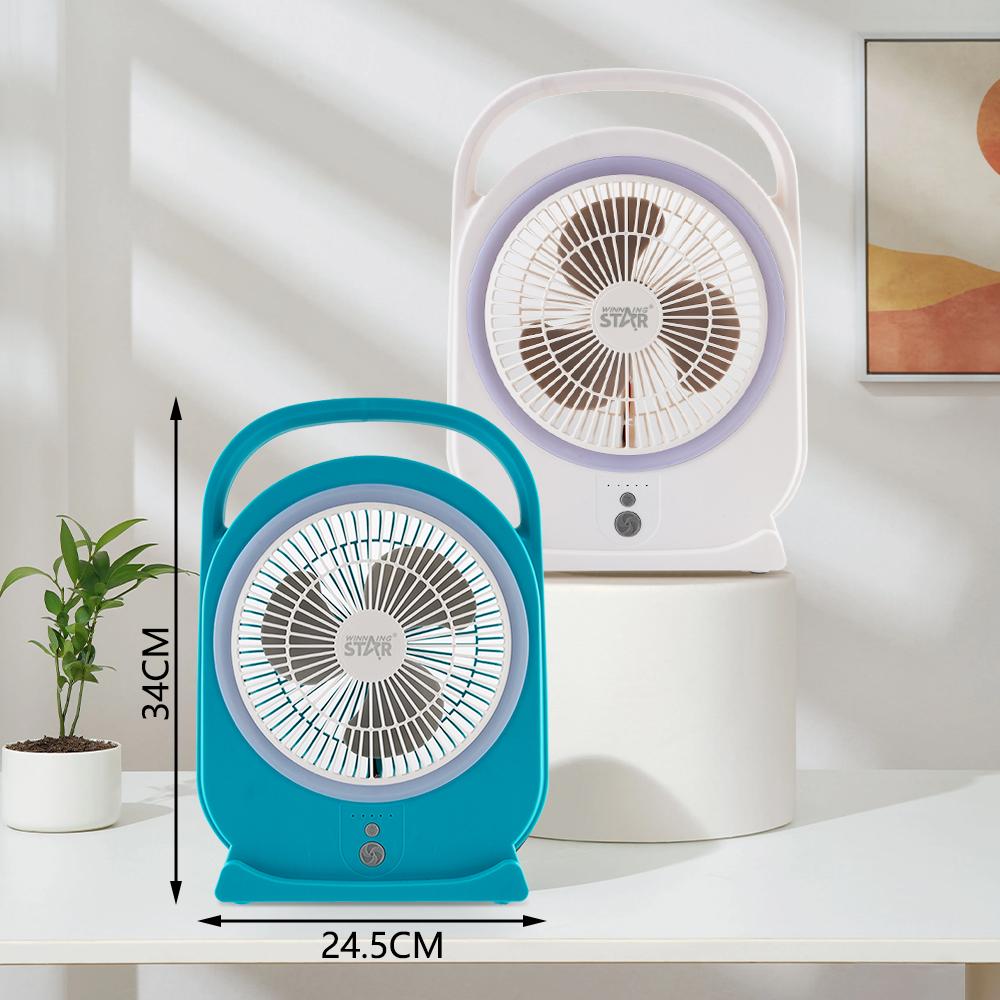 USB Rechargeable LED Table Fan – WINNINGSTAR