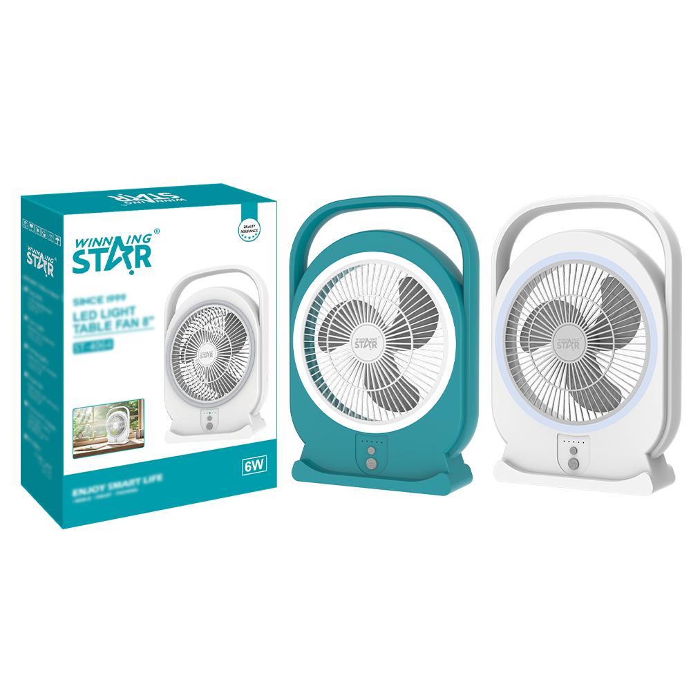 USB Rechargeable LED Table Fan – WINNINGSTAR